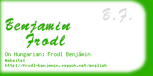 benjamin frodl business card